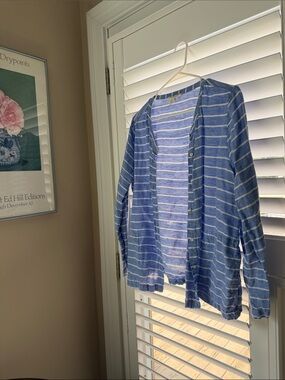 C&C California Blue & White Striped Linen Shirt